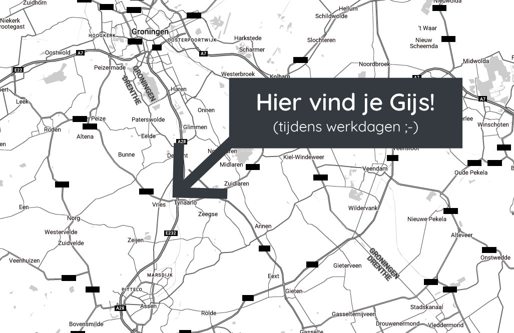 Kaart met locatie Auto Gijs